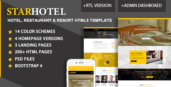 Detail Template Hotel Bootstrap 4 Nomer 19