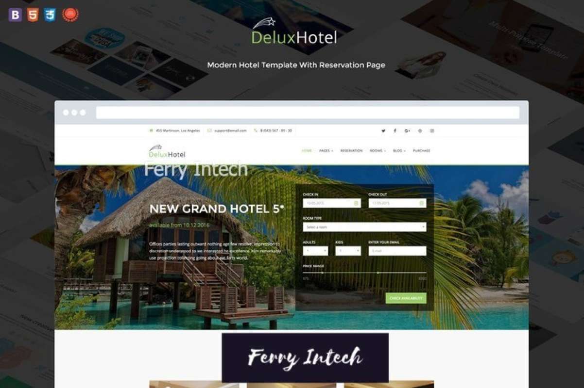Detail Template Hotel Bootstrap 4 Nomer 20