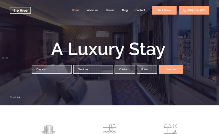 Detail Template Hotel Bootstrap 4 Nomer 24
