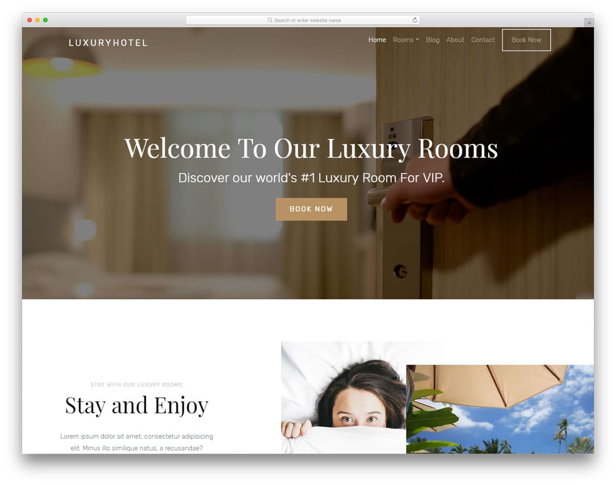 Detail Template Hotel Bootstrap 4 Nomer 27