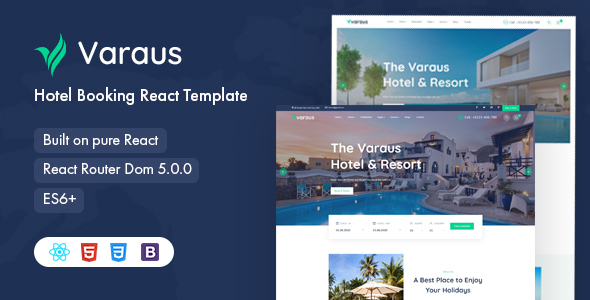 Detail Template Hotel Bootstrap 4 Nomer 28