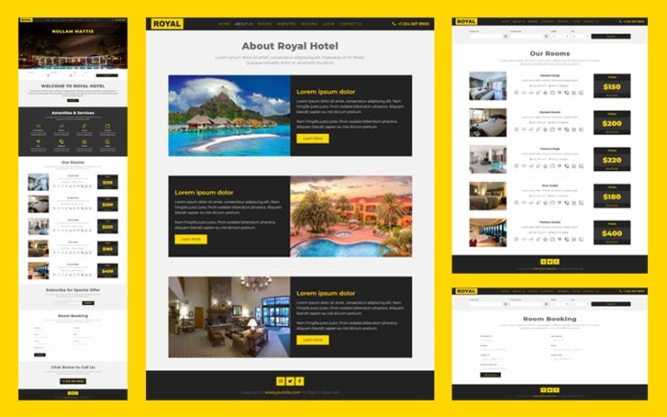 Detail Template Hotel Bootstrap 4 Nomer 32