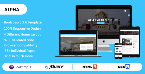 Detail Template Hotel Bootstrap 4 Nomer 36