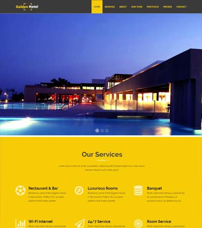 Detail Template Hotel Bootstrap 4 Nomer 41