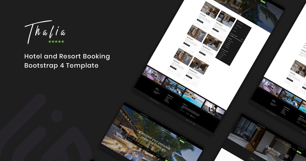 Detail Template Hotel Bootstrap 4 Nomer 42