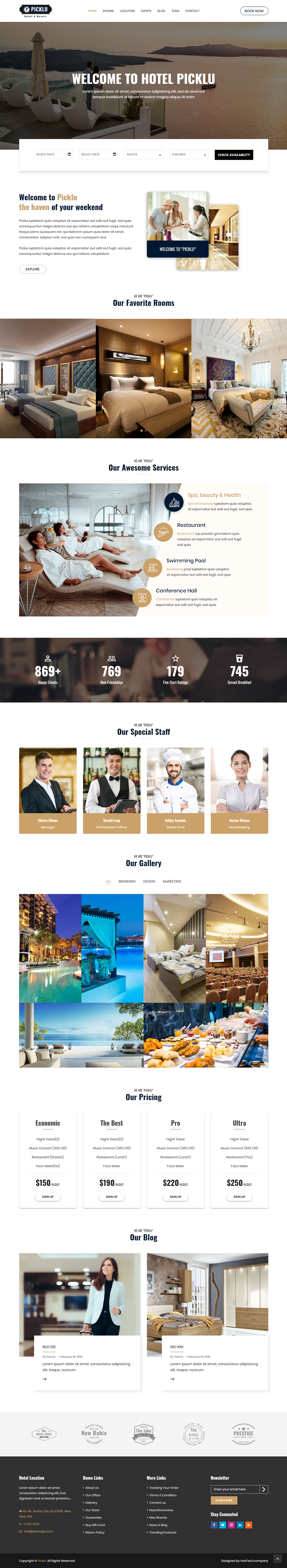 Detail Template Hotel Bootstrap 4 Nomer 45