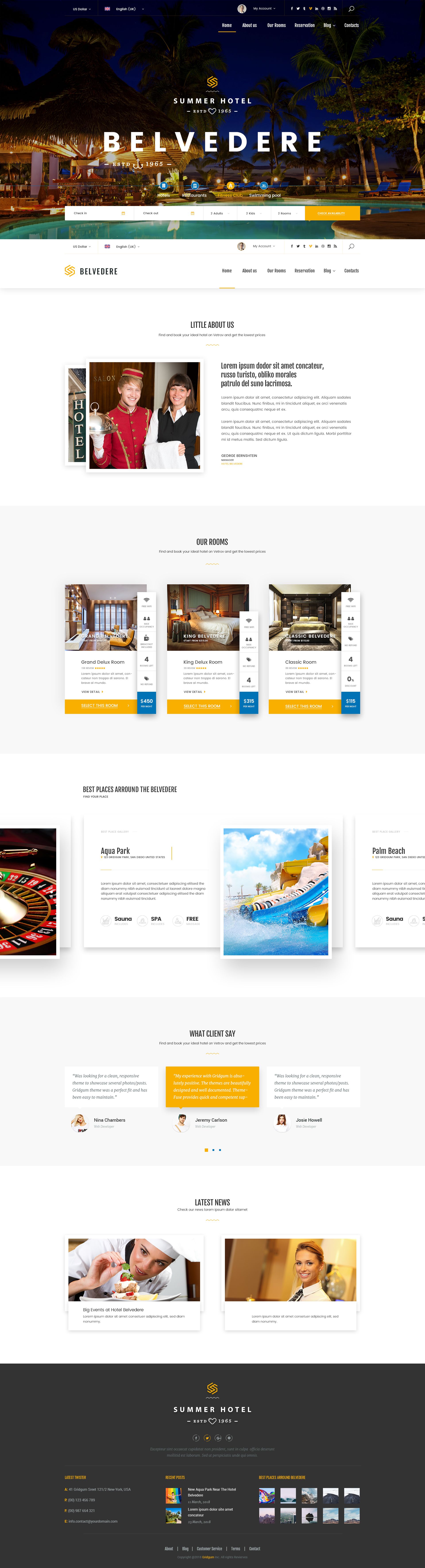 Detail Template Hotel Bootstrap 4 Nomer 49