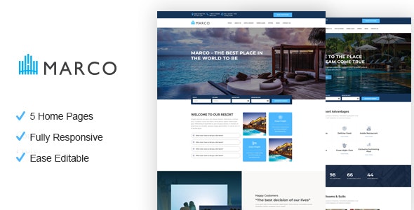 Detail Template Hotel Html Nomer 6