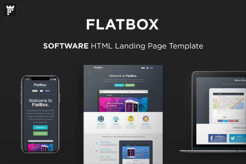 Detail Template Html Flat Design Nomer 26