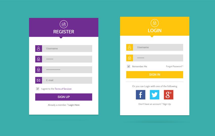 Detail Template Html Flat Design Nomer 32