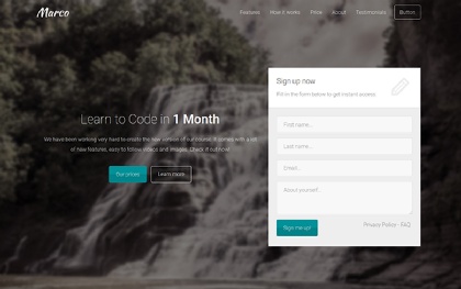 Detail Template Html Flat Design Nomer 36