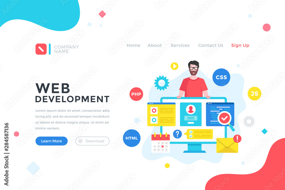 Detail Template Html Flat Design Nomer 48