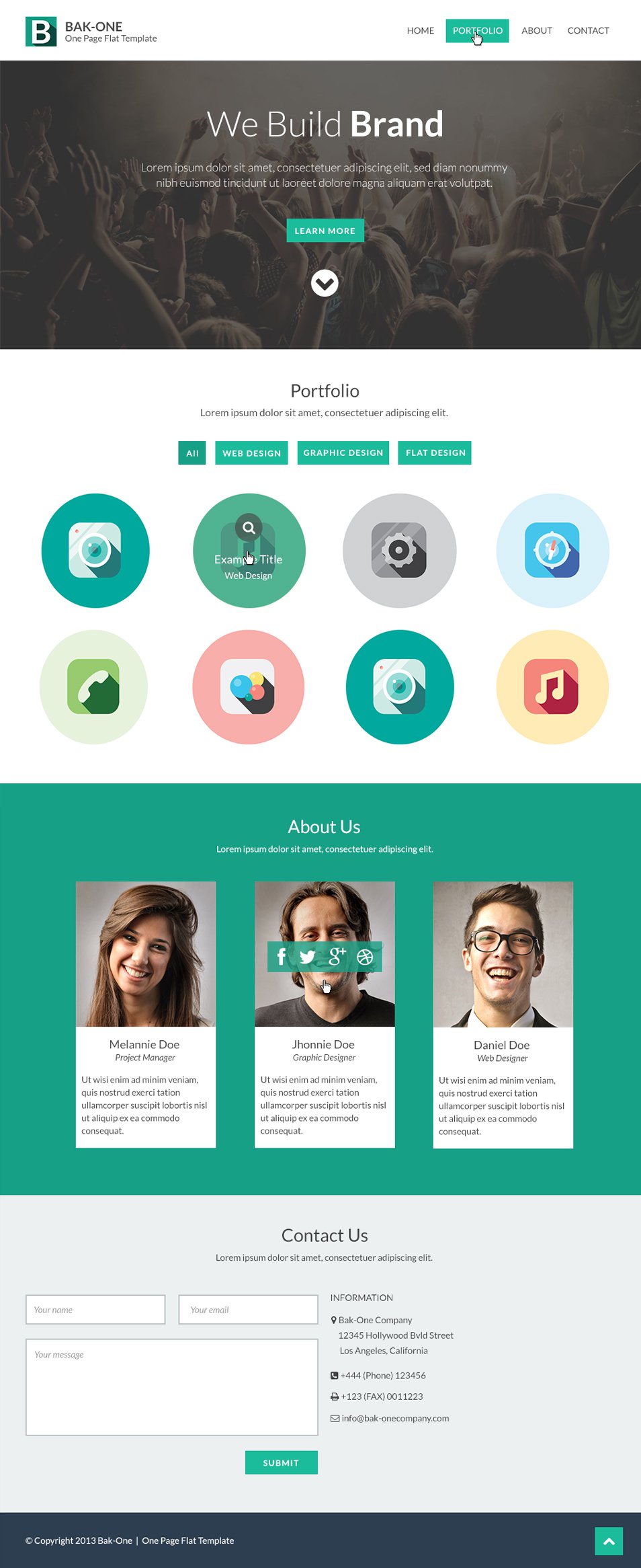 Detail Template Html Flat Design Nomer 10