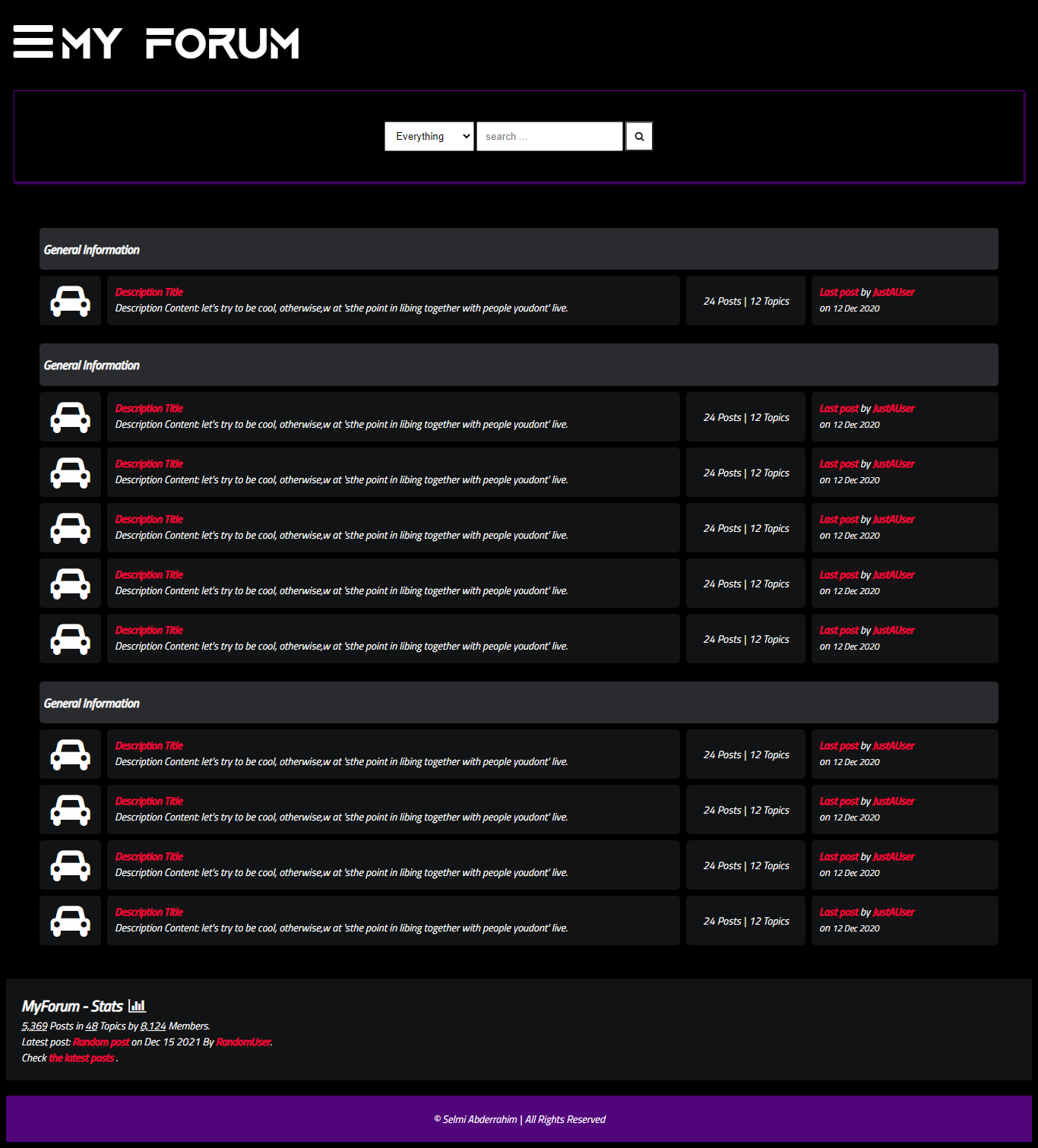 Detail Template Html Forum Nomer 8