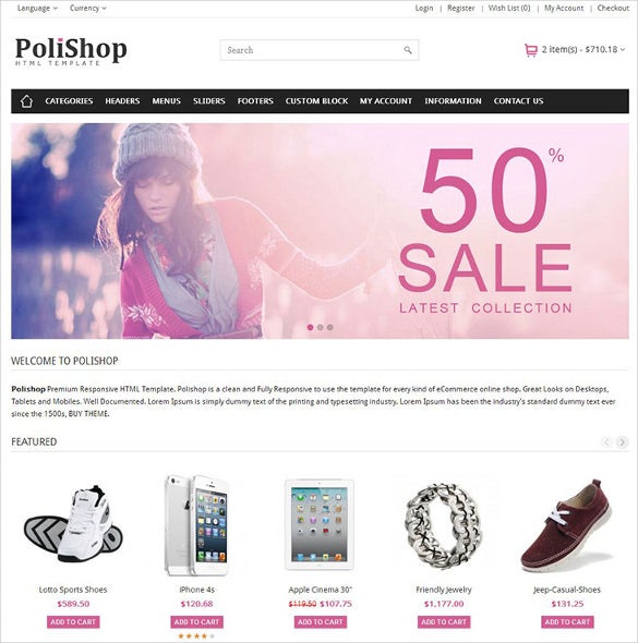 Detail Template Html5 Ecommerce Nomer 47