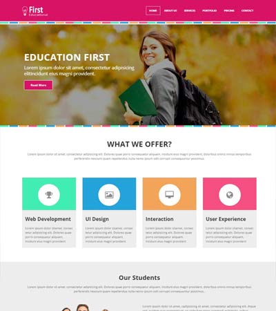 Detail Template Html5 Education Nomer 15