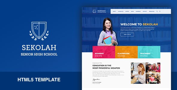 Detail Template Html5 Education Nomer 36