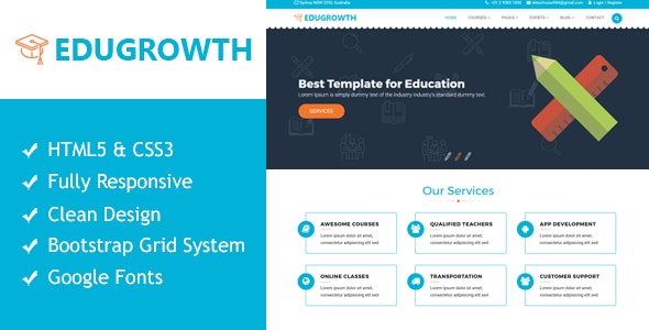 Detail Template Html5 Education Nomer 51