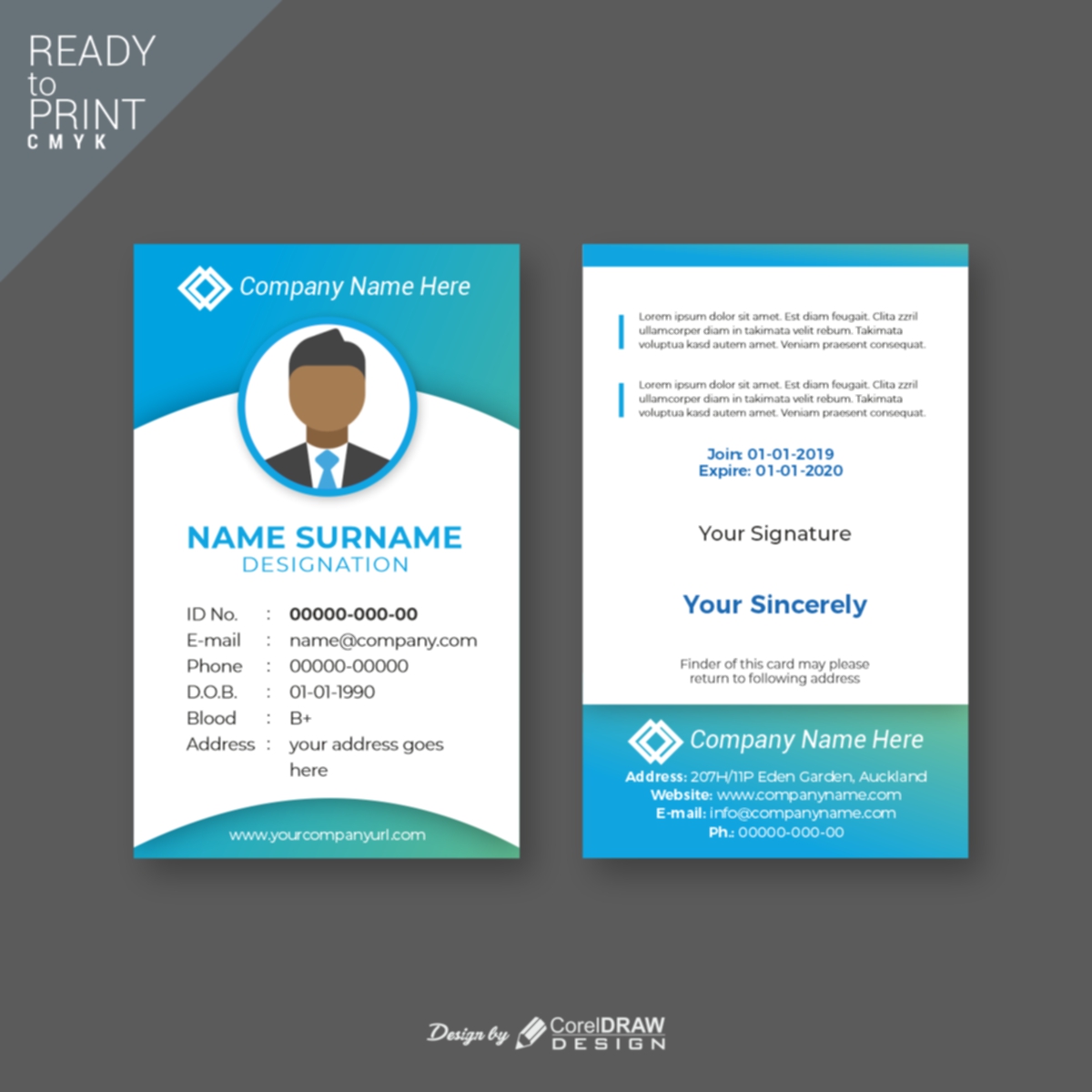 Template Id Card Corel - KibrisPDR