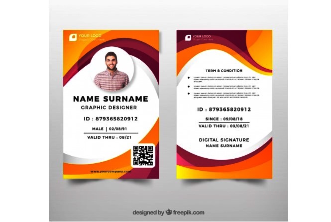 Detail Template Id Card Corel Nomer 12