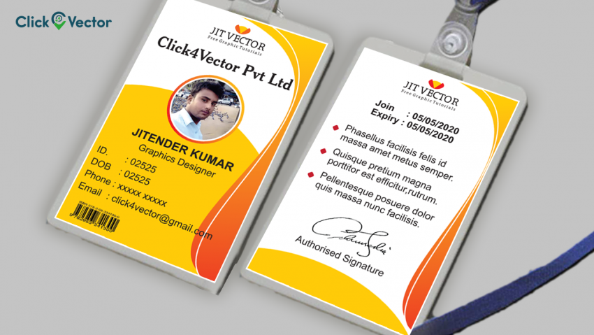 Detail Template Id Card Corel Nomer 17