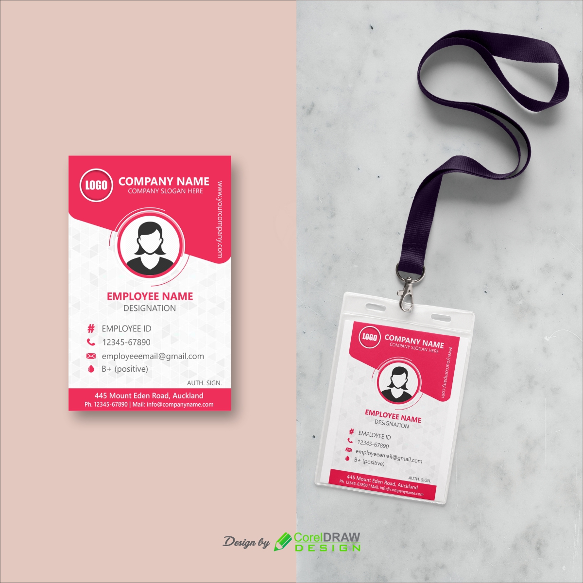 Detail Template Id Card Corel Nomer 18