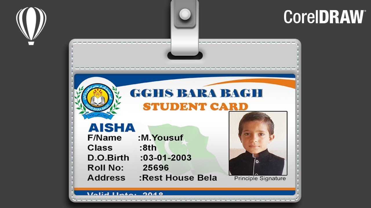 Detail Template Id Card Corel Nomer 24