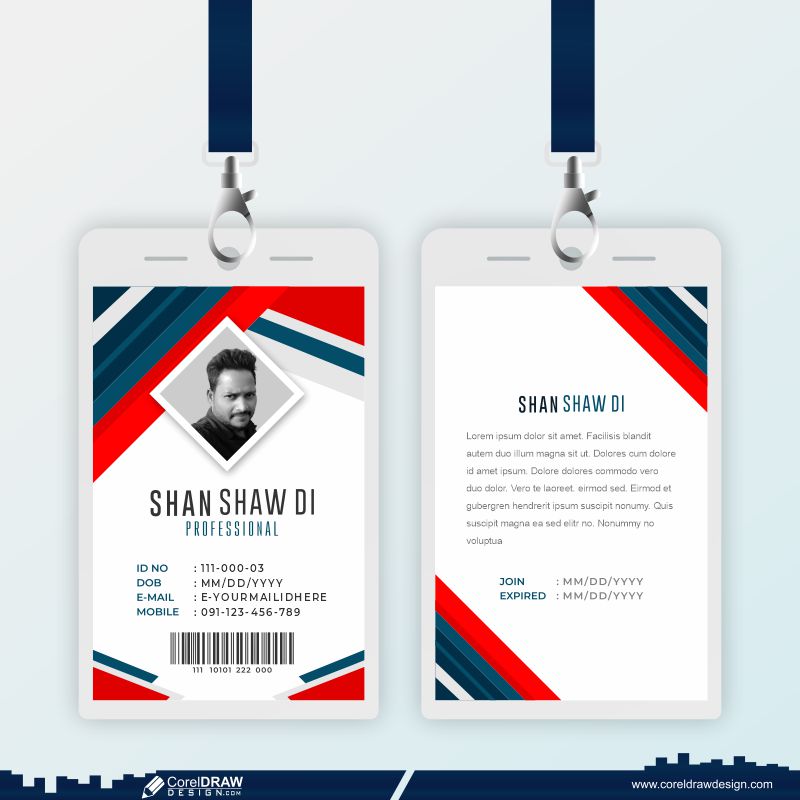 Detail Template Id Card Corel Nomer 26