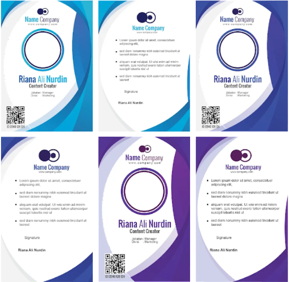 Detail Template Id Card Corel Nomer 34