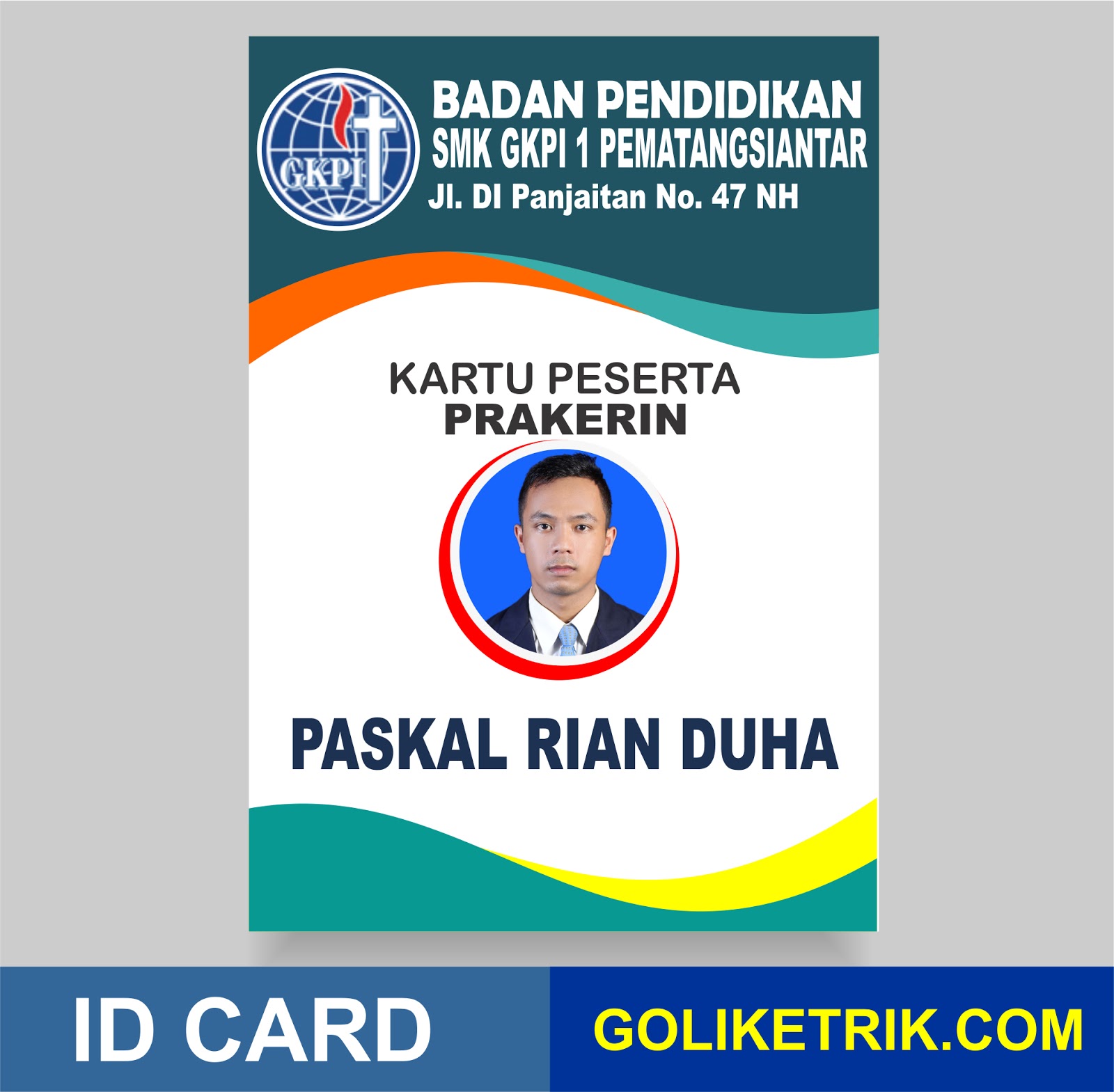 Detail Template Id Card Corel Nomer 43