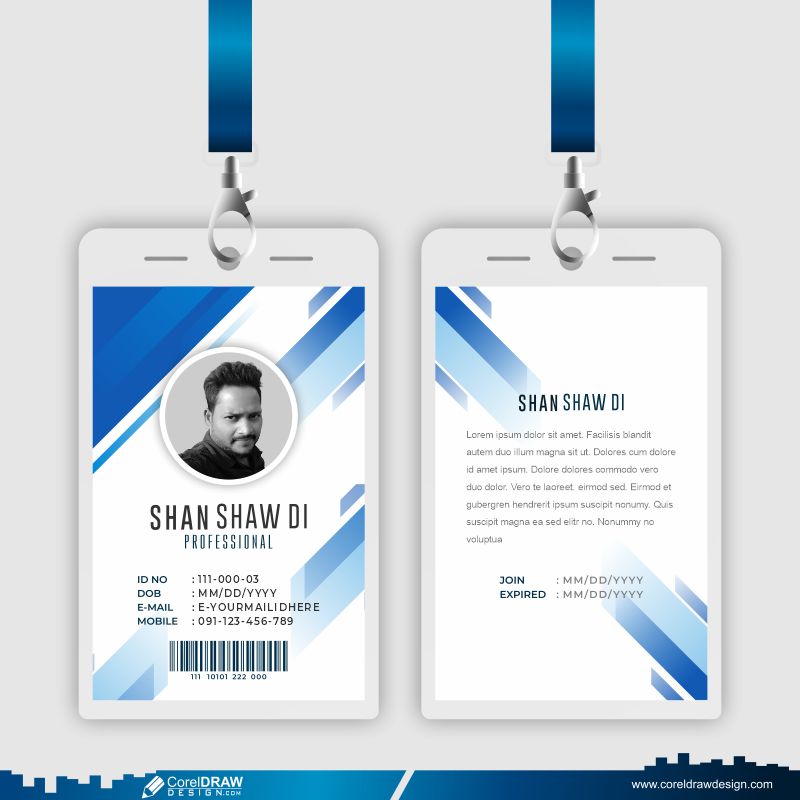 Detail Template Id Card Corel Nomer 45