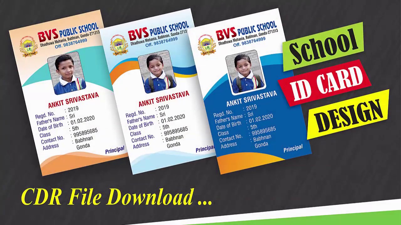 Detail Template Id Card Corel Nomer 47