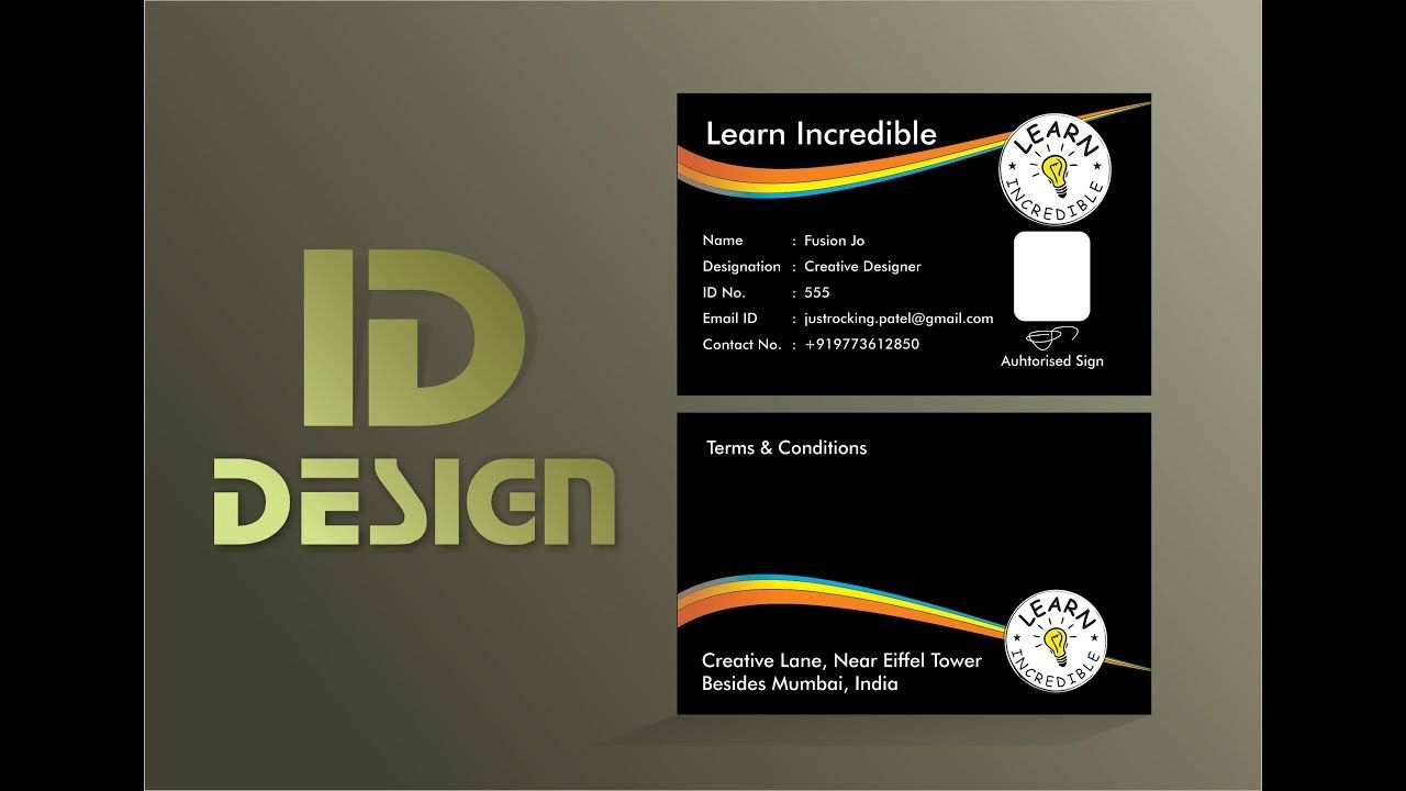 Detail Template Id Card Corel Nomer 49