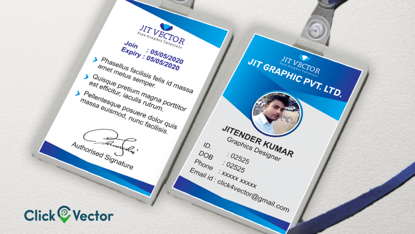 Detail Template Id Card Corel Nomer 10