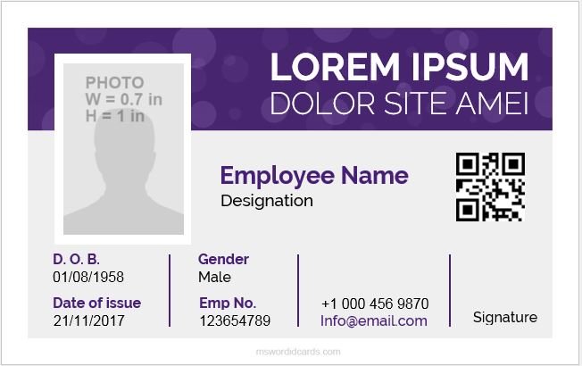 Detail Template Id Card Word Nomer 55