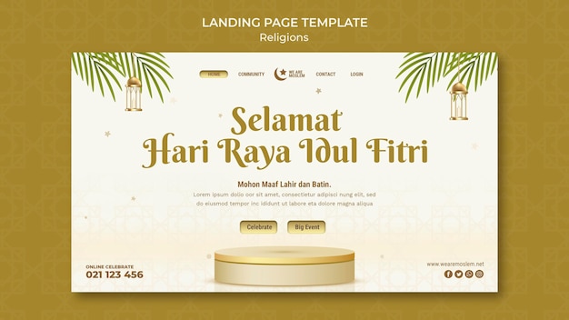 Detail Template Idul Fitri Psd Nomer 20