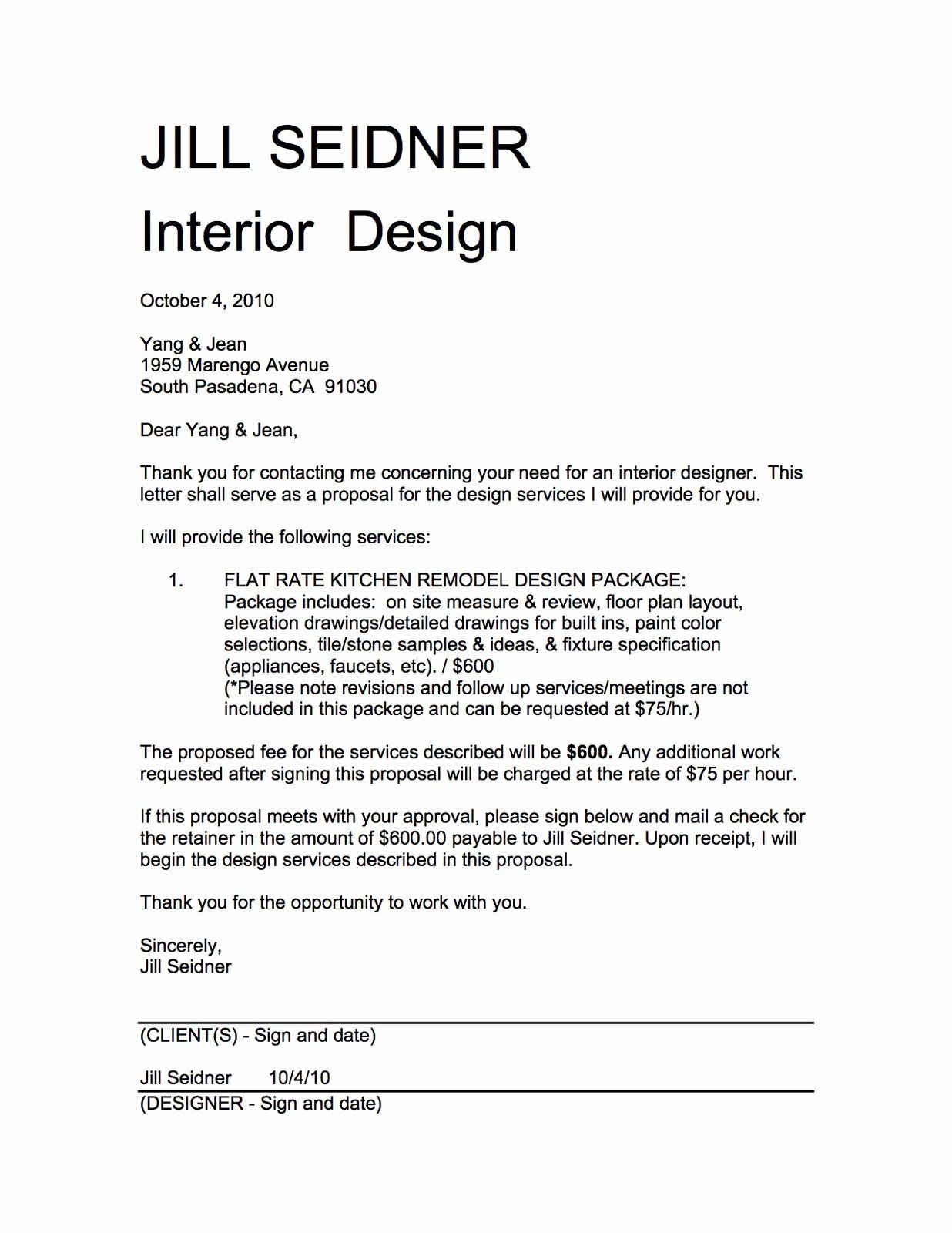 Detail Template Interior Design Proposal Nomer 2