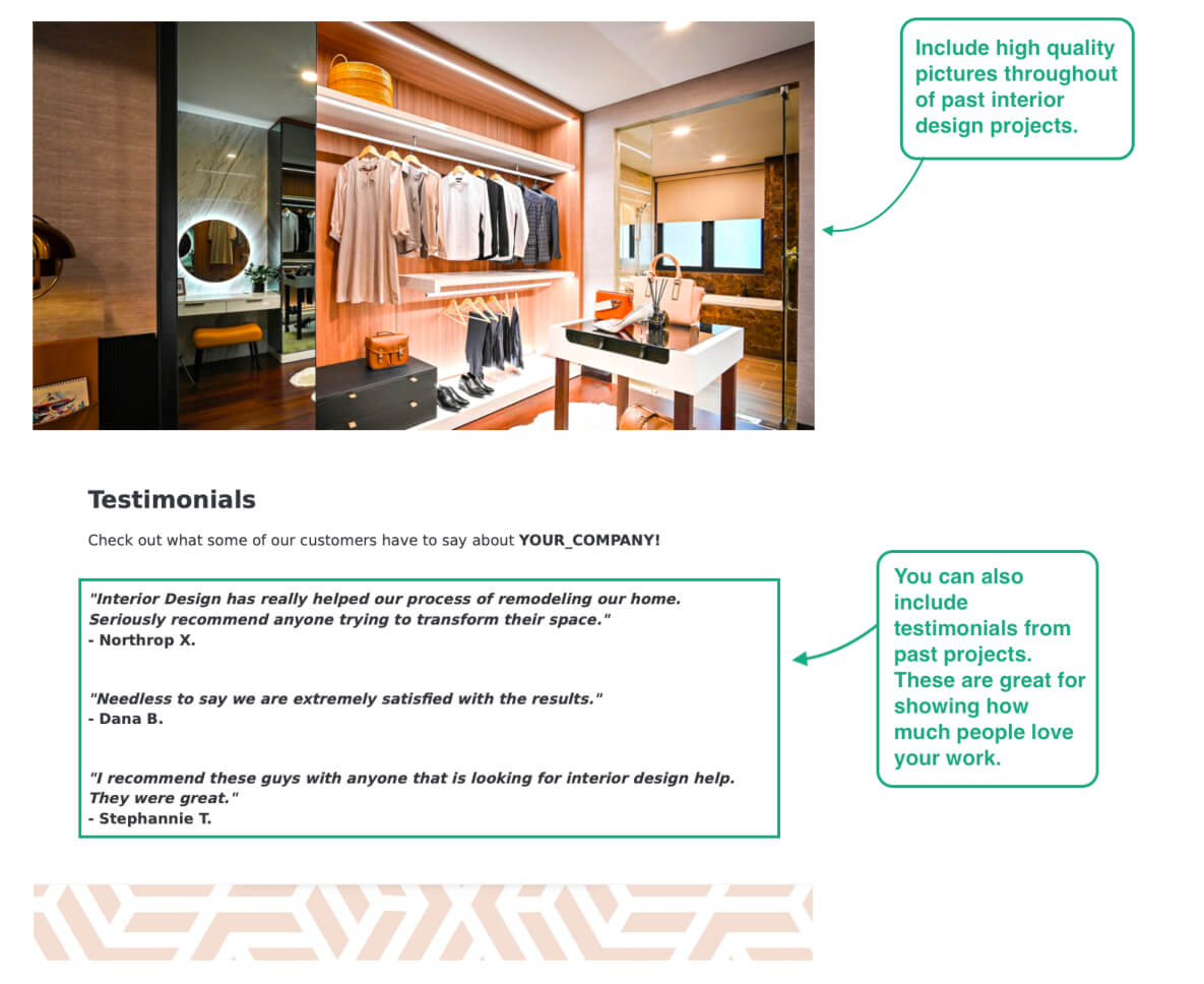 Detail Template Interior Design Proposal Nomer 29