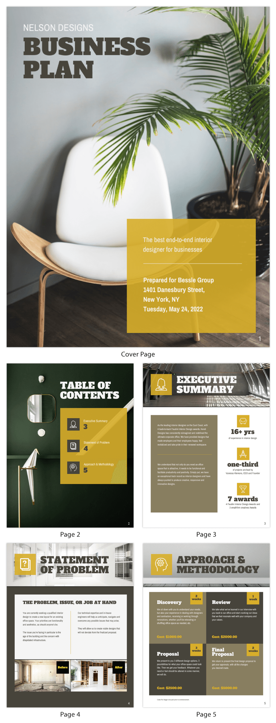 Detail Template Interior Design Proposal Nomer 35