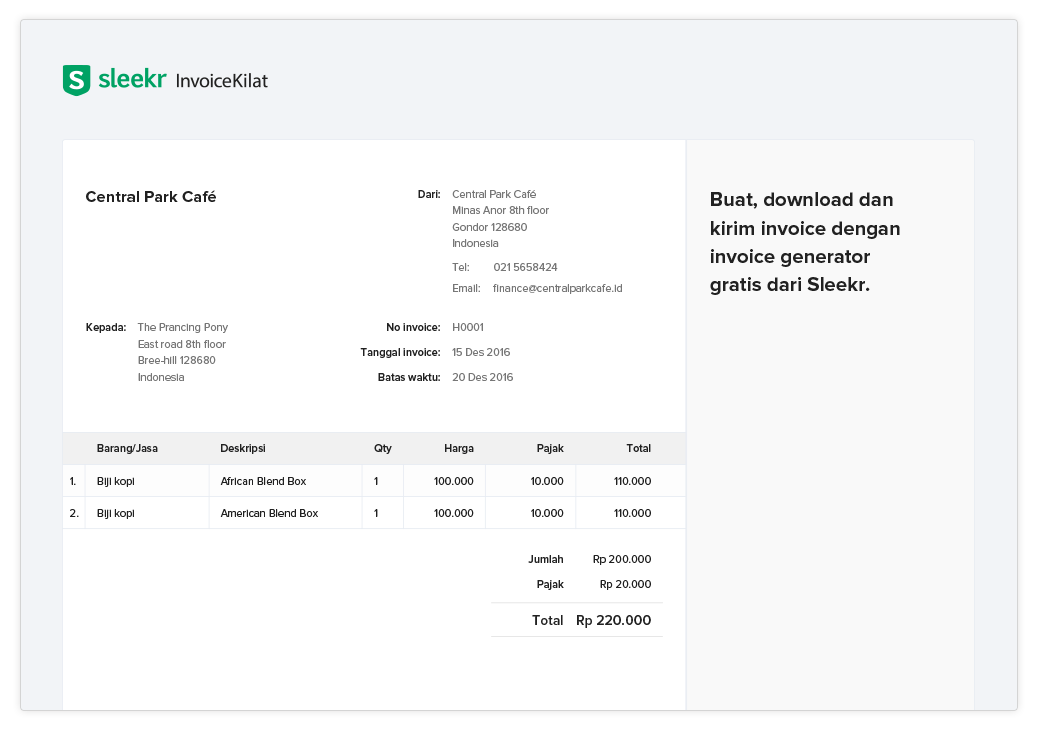 Detail Template Invoice Bahasa Indonesia Nomer 6