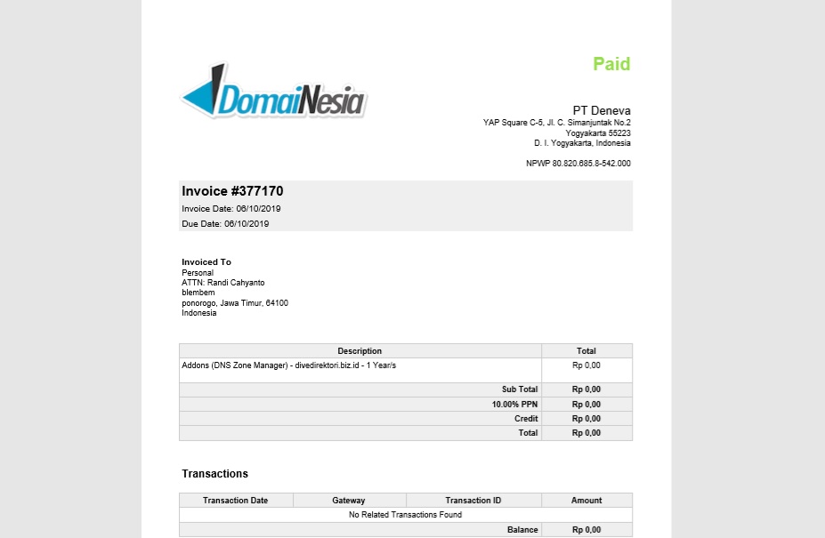 Detail Template Invoice Bahasa Indonesia Nomer 18