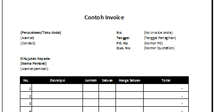 Detail Template Invoice Bahasa Indonesia Nomer 32