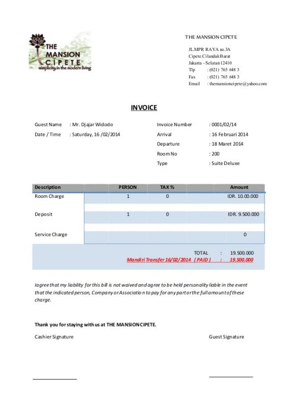 Detail Template Invoice Bahasa Indonesia Nomer 37