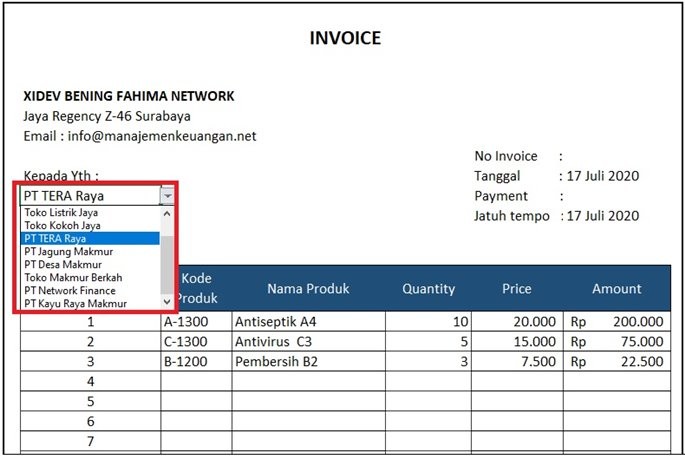 Detail Template Invoice Bahasa Indonesia Nomer 45