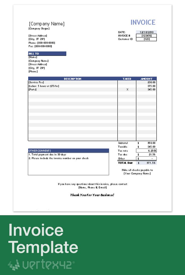 Detail Template Invoice Excel Gratis Nomer 19