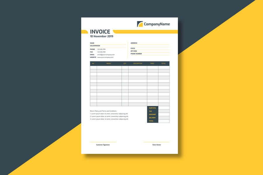 Detail Template Invoice Excel Gratis Nomer 37
