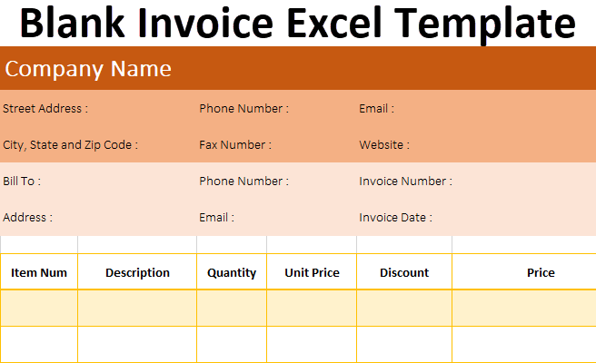 Detail Template Invoice Excel Gratis Nomer 45