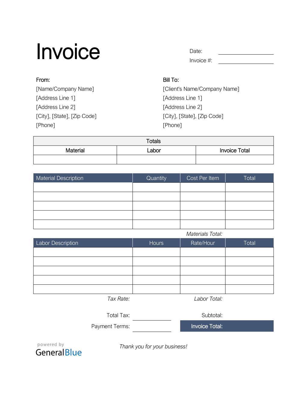 Detail Template Invoice Gratis Nomer 14