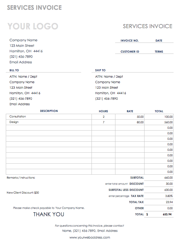 Detail Template Invoice Gratis Nomer 9