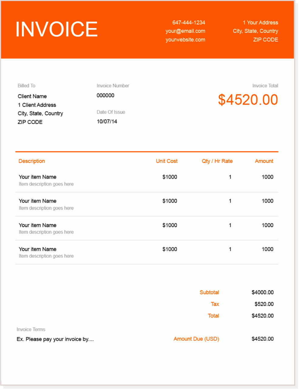 Detail Template Invoice Online Nomer 5